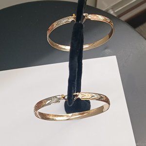 Brazilian Gold Plated Hoop Earring